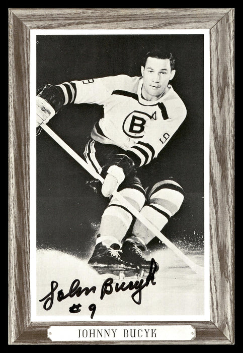 Johnny Bucyk Autographed 1964-67 Beehive Group 3 4.5x6.5 Photo Boston Bruins SKU #176436 - RSA