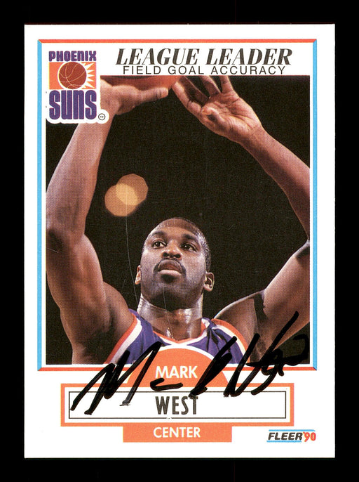 Mark West Autographed 1990-91 Fleer Card #153 Phoenix Suns SKU #167454 - RSA