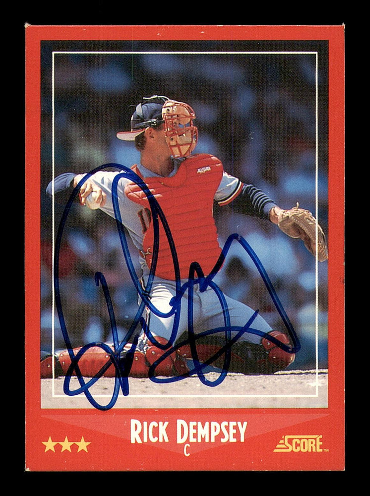 Rick Dempsey Autographed 1988 Score Card #262 Cleveland Indians SKU #183892 - RSA