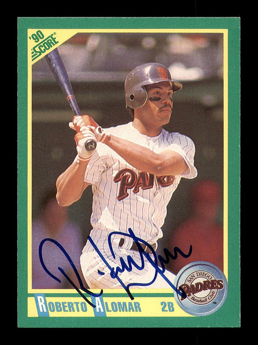 Roberto Alomar Autographed 1990 Score Card #12 San Diego Padres SKU #183905 - RSA