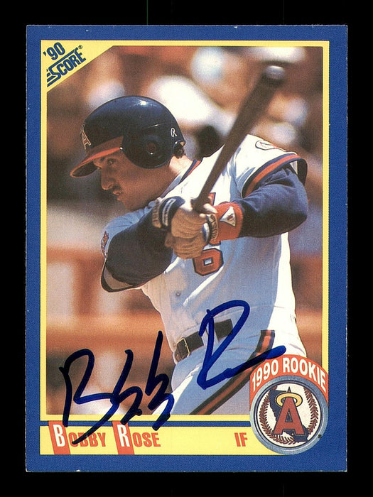 Bobby Rose Autographed 1990 Score Rookie Card #604 California Angels SKU #183914 - RSA