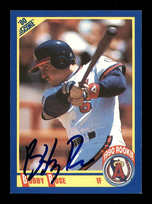 Bobby Rose Autographed 1990 Score Rookie Card #604 California Angels SKU #183915 - RSA