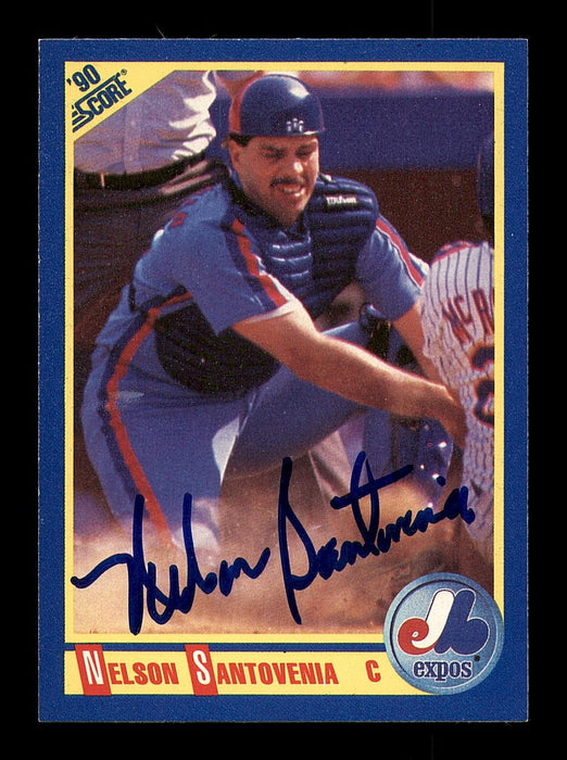 Nelson Santovenia Autographed 1990 Score Card #451 Montreal Expos SKU #183923 - RSA