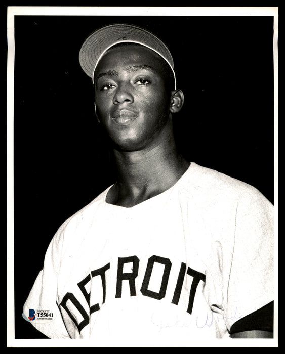 Jack Wood Autographed 8x10 Photo Detroit Tigers Vintage Signature Beckett BAS #T55041