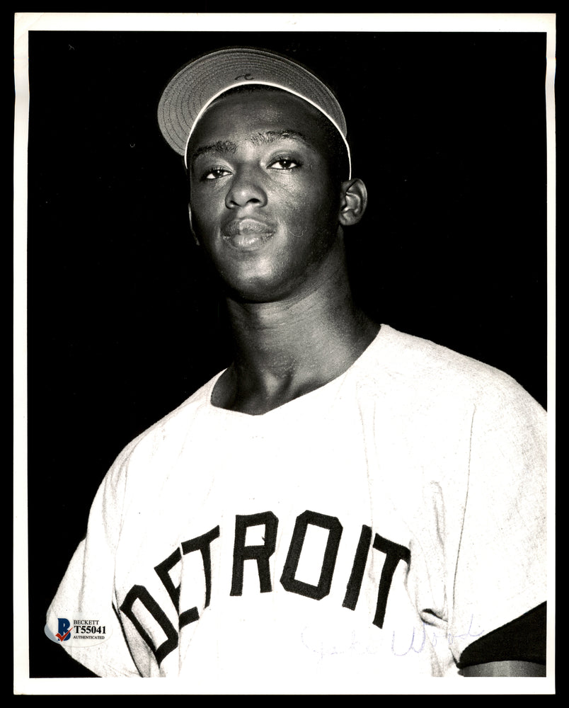Jack Wood Autographed 8x10 Photo Detroit Tigers Vintage Signature Beckett BAS #T55041