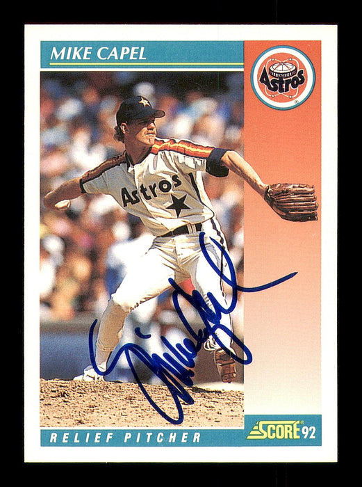 Mike Capel Autographed 1992 Score Card #687 Houston Astros SKU #183954 - RSA