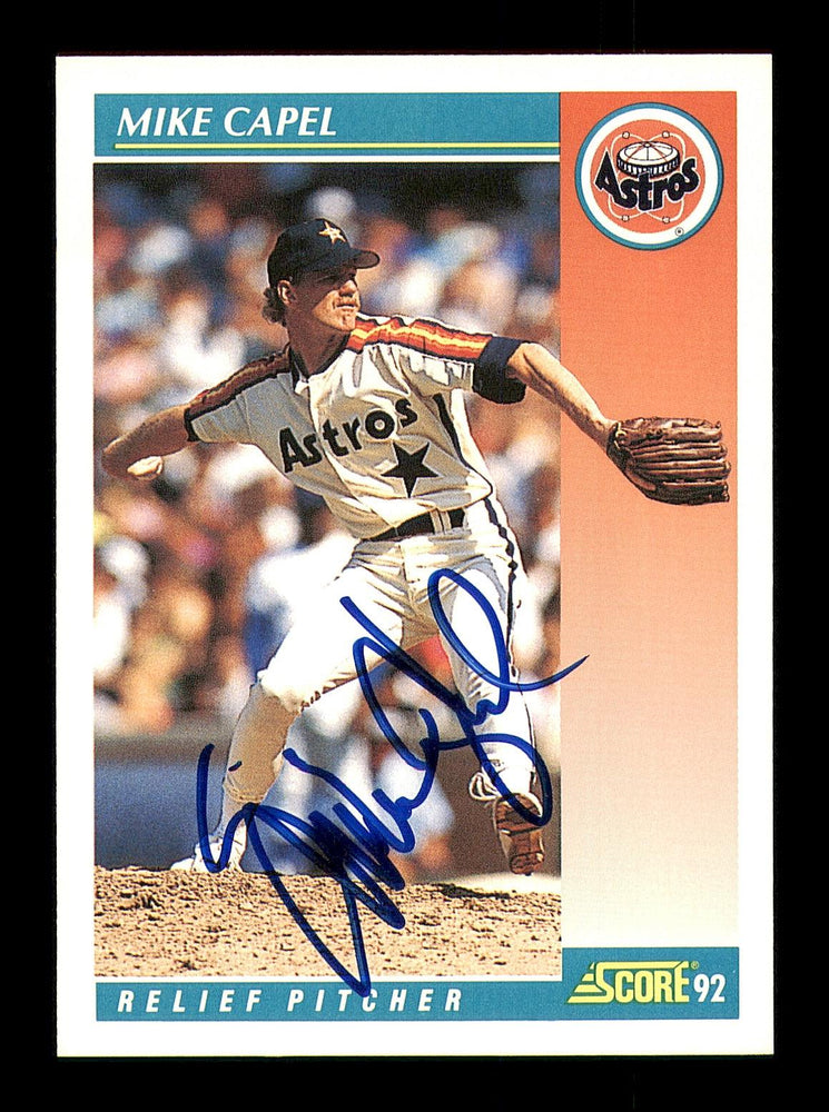 Mike Capel Autographed 1992 Score Card #687 Houston Astros SKU #183955 - RSA