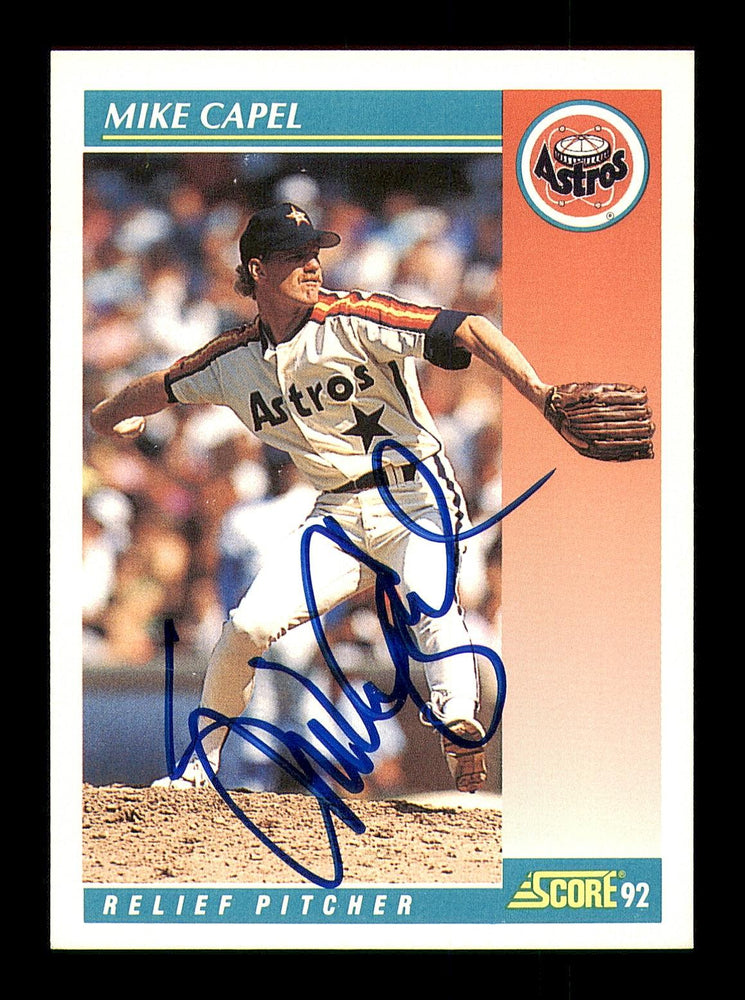 Mike Capel Autographed 1992 Score Card #687 Houston Astros SKU #183956 - RSA