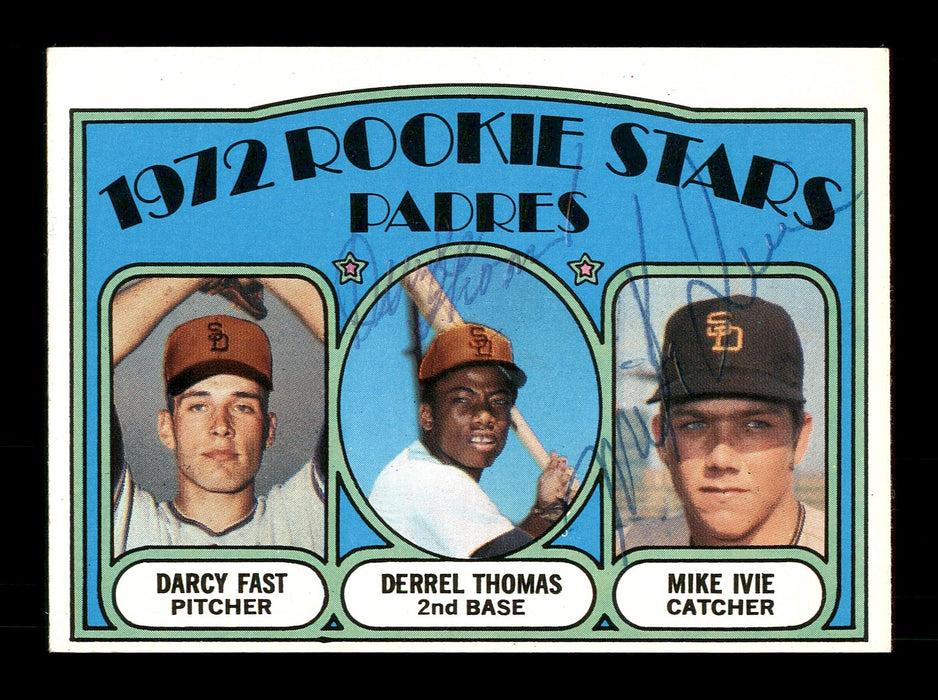 Mike Ivie & Derrel Thomas Autographed 1972 Topps Rookie Card #457 San Diego Padres SKU #167532 - RSA