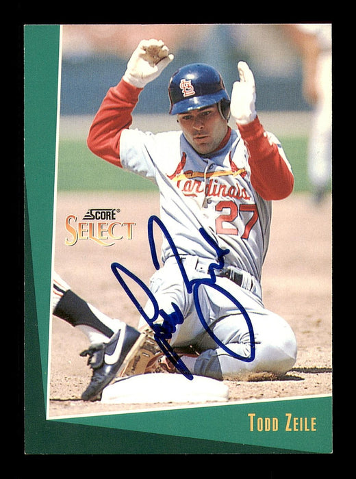 Todd Zeile Autographed 1993 Score Select Card #63 St. Louis Cardinals SKU #183991 - RSA