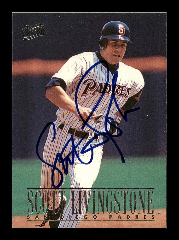 Scott Livingstone Autographed 1993 Fleer Ultra Card #560 San Diego Padres SKU #184011 - RSA