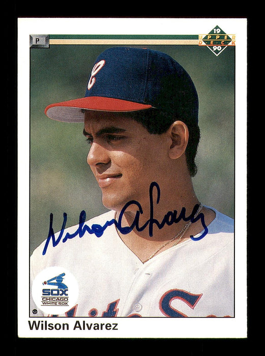 Wilson Alvarez Autographed 1990 Upper Deck Rookie Card #765 Chicago White Sox SKU #184033 - RSA