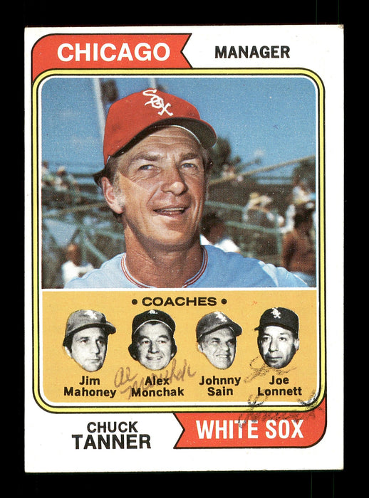 Alex Monchak & Joe Lonnett Autographed 1974 Topps Card #221 Chicago White Sox SKU #167624 - RSA