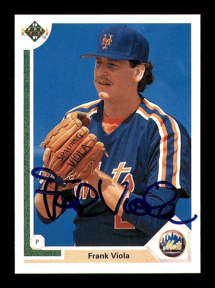 Frank Viola Autographed 1991 Upper Deck Card #122 New York Mets SKU #184116 - RSA