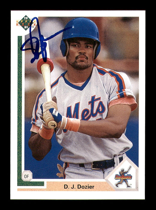 D.J. DJ Dozier Autographed 1991 Upper Deck Rookie Card #3 New York Mets SKU #184128 - RSA
