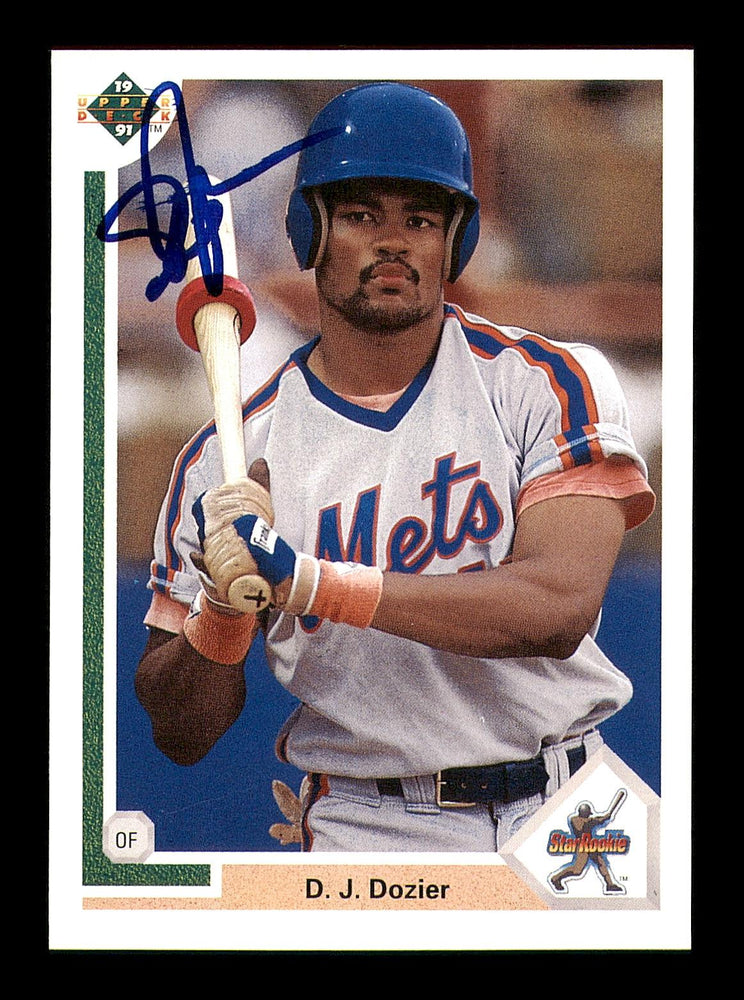 D.J. DJ Dozier Autographed 1991 Upper Deck Rookie Card #3 New York Mets SKU #184128 - RSA