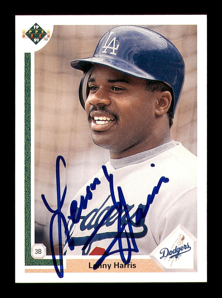 Lenny Harris Autographed 1991 Upper Deck Card #239 Los Angeles Dodgers SKU #184129 - RSA