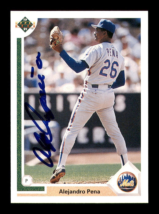 Alejandro Pena Autographed 1991 Upper Deck Card #388 Los Angeles Dodgers SKU #184131 - RSA