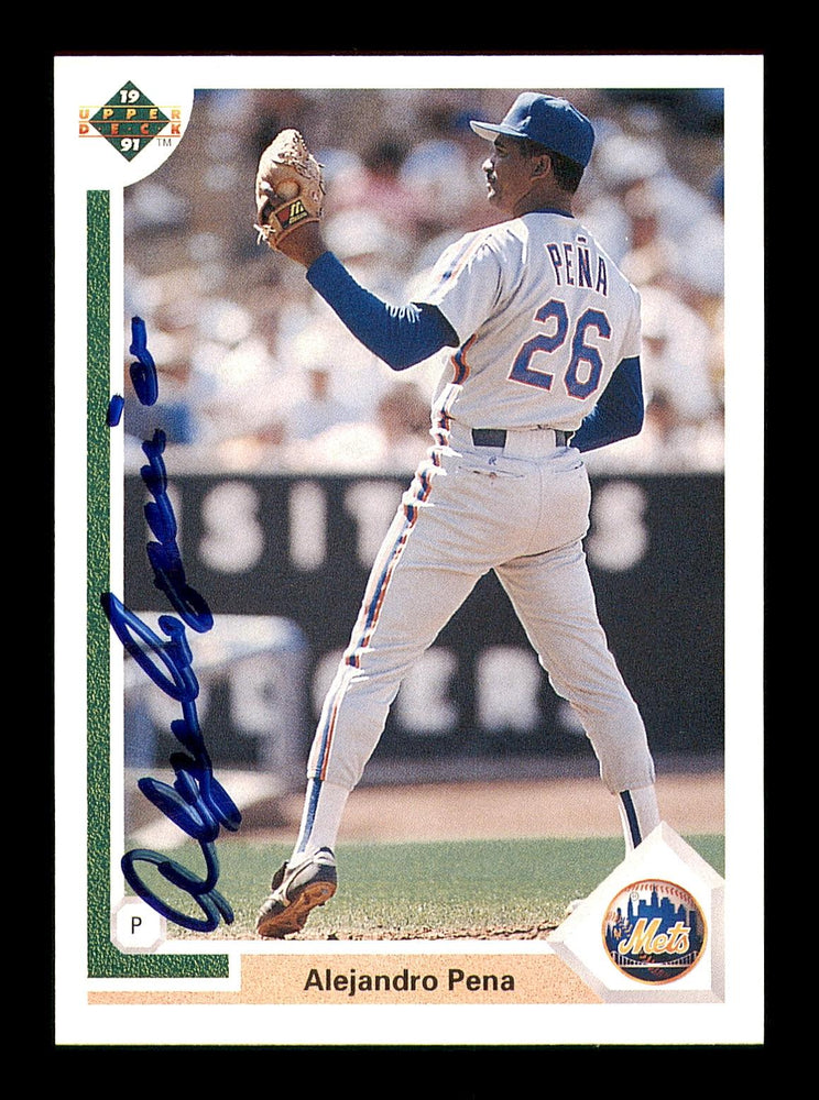 Alejandro Pena Autographed 1991 Upper Deck Card #388 Los Angeles Dodgers SKU #184132 - RSA