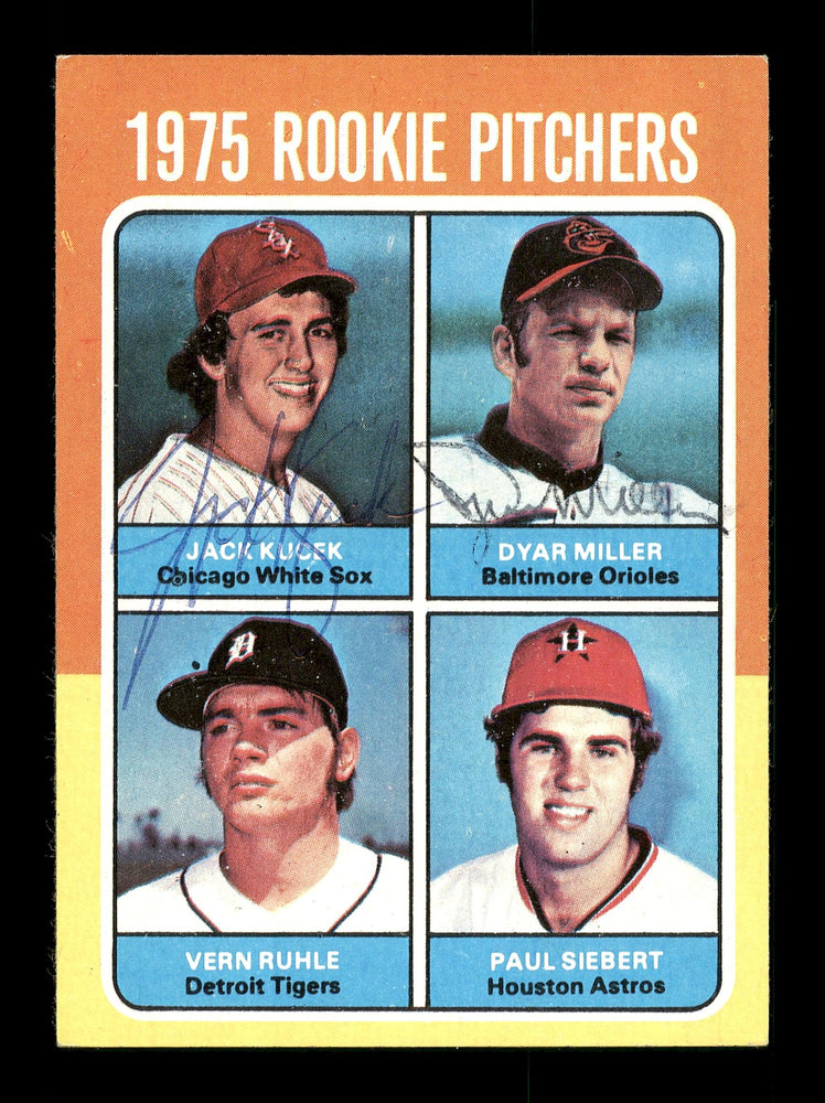 Jack Kucek & Dyar Miller Autographed 1975 Topps Rookie Card #614 SKU #167701 - RSA