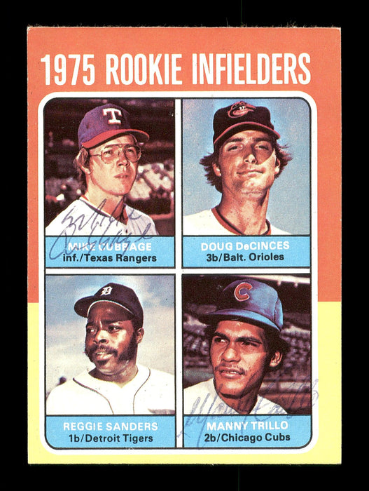 Manny Trillo & Mike Cubbage Autographed 1975 Topps Mini Rookie Card #617 SKU #167711 - RSA