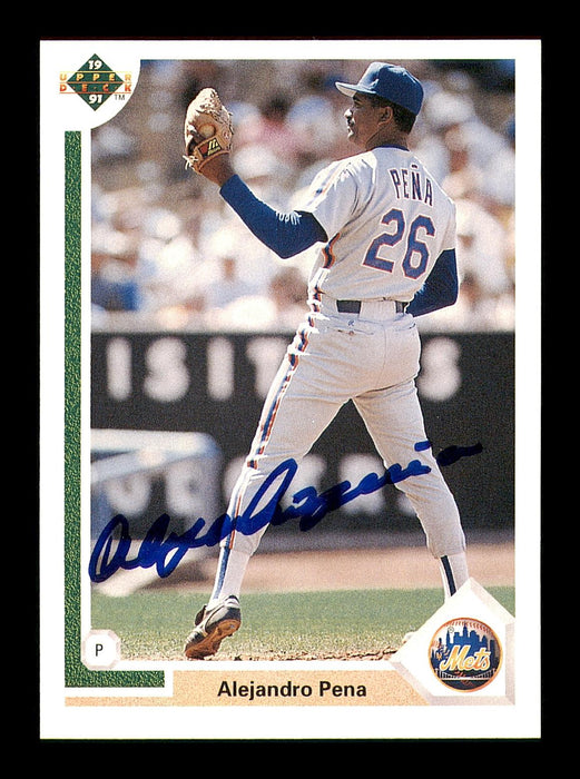 Alejandro Pena Autographed 1991 Upper Deck Card #388 Los Angeles Dodgers SKU #184147 - RSA