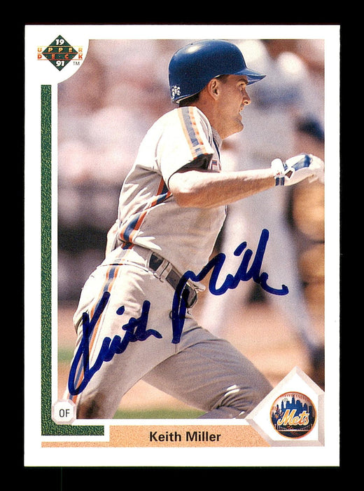 Keith Miller Autographed 1991 Upper Deck Card #196 New York Mets SKU #184165 - RSA
