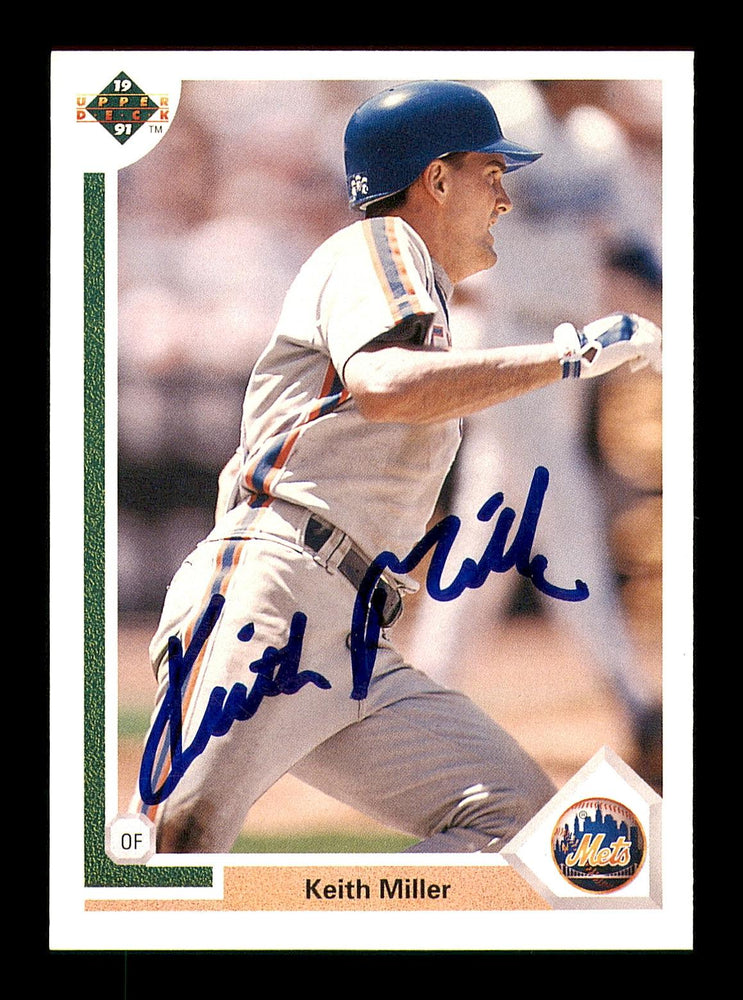Keith Miller Autographed 1991 Upper Deck Card #196 New York Mets SKU #184165 - RSA
