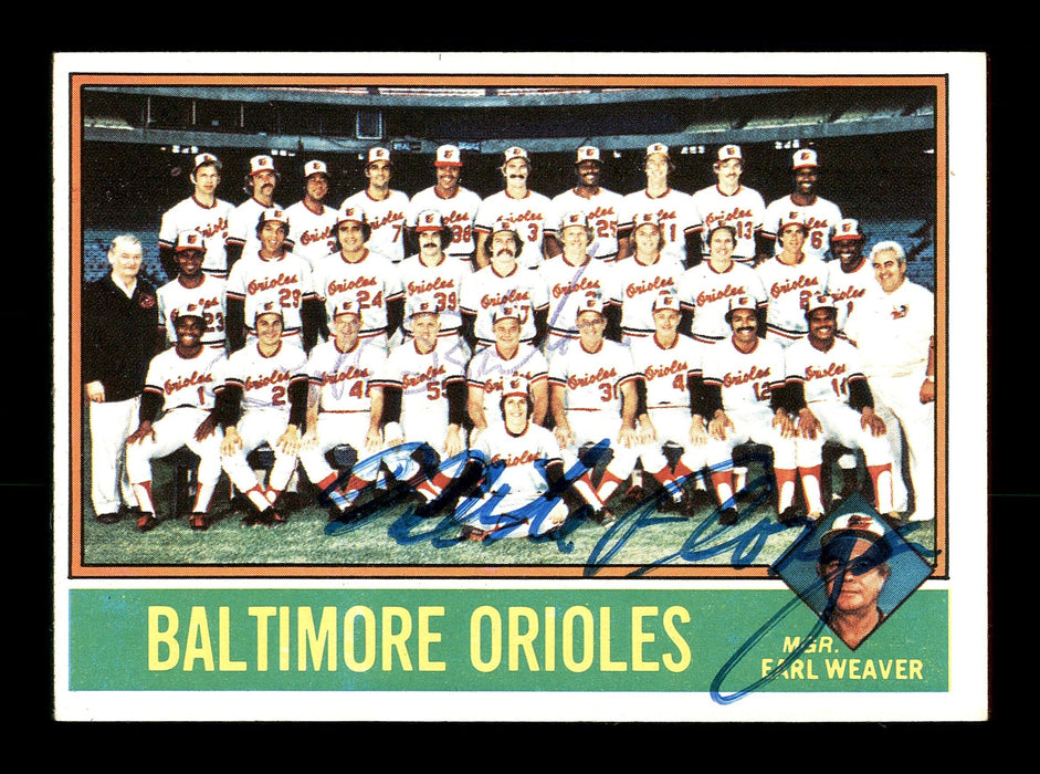 Mike Flanagan & Bob Bailor Autographed 1976 Topps Card #73 Baltimore Orioles SKU #167738 - RSA