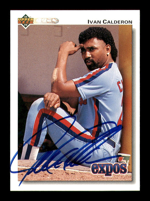 Ivan Calderon Autographed 1992 Upper Deck Card #226 Montreal Expos SKU #184179 - RSA