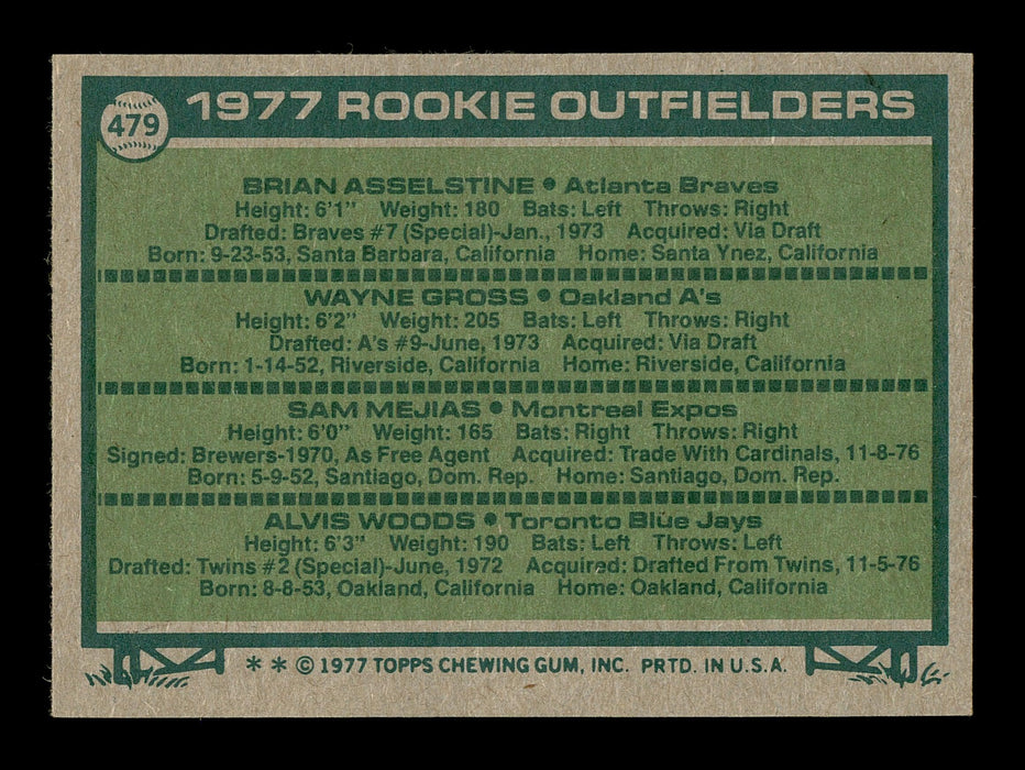 Brian Asselstine & Al Woods Autographed 1977 Topps Rookie Card #479 SKU #167758 - RSA