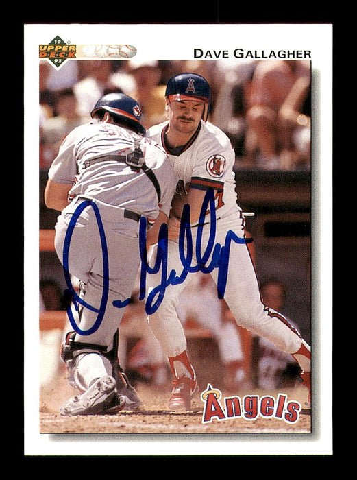 Dave Gallagher Autographed 1992 Upper Deck Card #289 California Angels SKU #184199 - RSA
