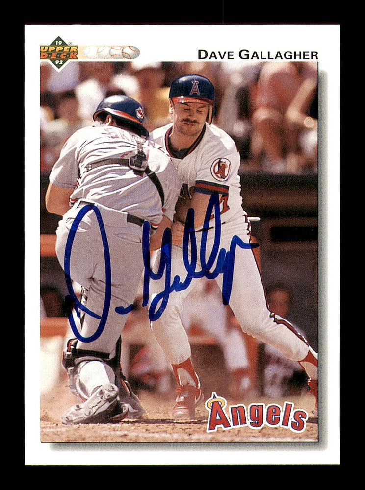 Dave Gallagher Autographed 1992 Upper Deck Card #289 California Angels SKU #184199 - RSA