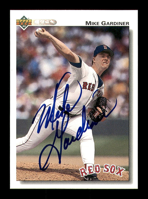 Mike Gardiner Autographed 1992 Upper Deck Card #588 Boston Red Sox SKU #184203 - RSA