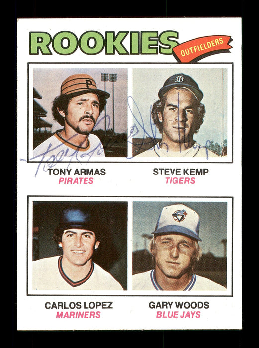 Tony Armas & Steve Kemp Autographed 1977 Topps Rookie Card #492 SKU #167774 - RSA