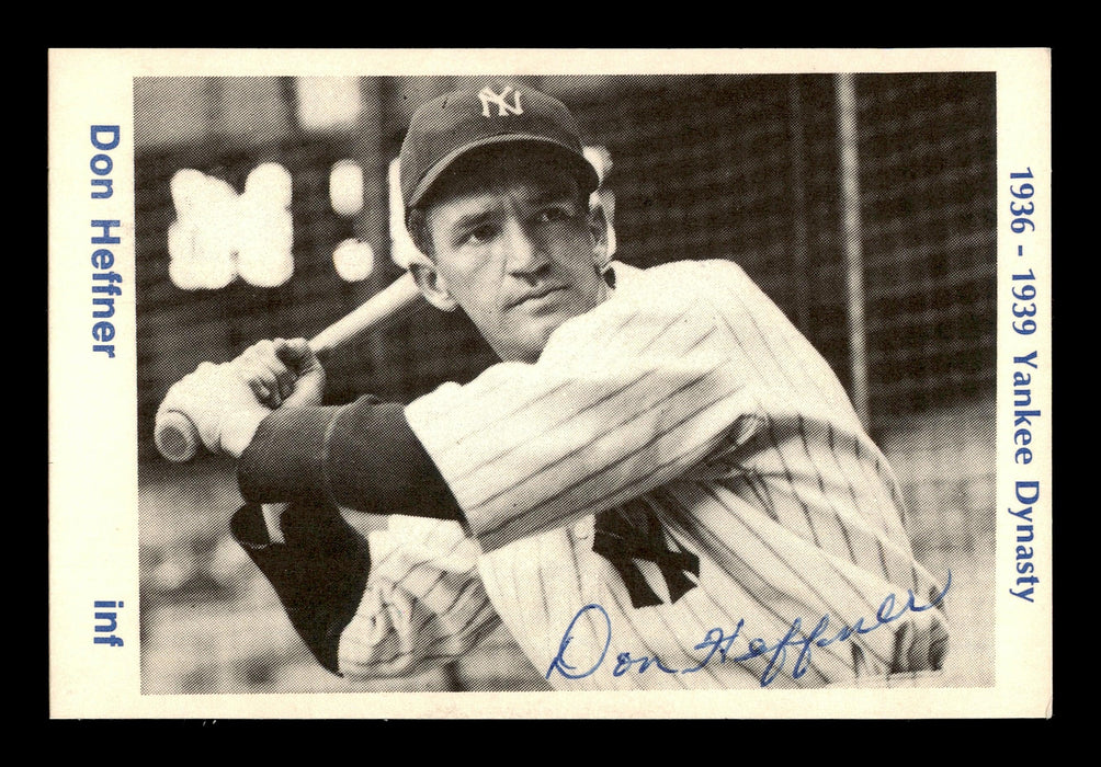 Don Heffner Autographed 1974 TCMA 1936-39 Yankee Dynasty Card New York Yankees SKU #179805 - RSA