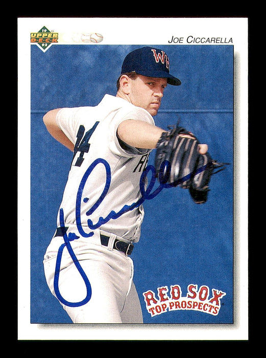 Joe Ciccarella Autographed 1992 Upper Deck Minor League Rookie Card #99 Boston Red Sox SKU #184231 - RSA