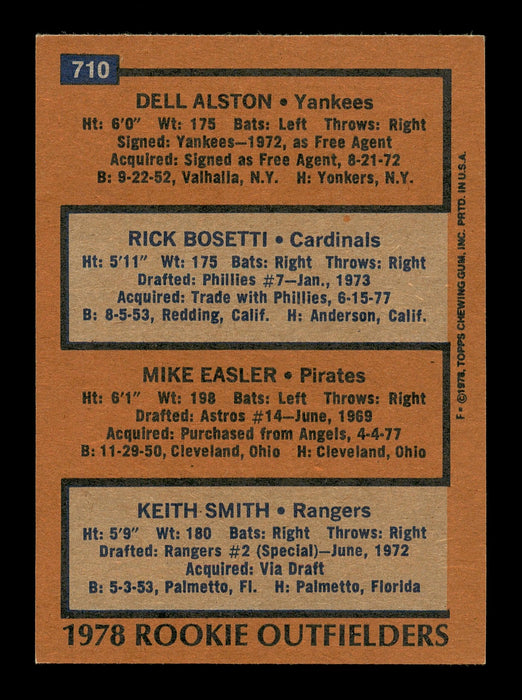 Keith Smith & Rick Bosetti Autographed 1978 Topps Rookie Card #710 SKU #167825 - RSA
