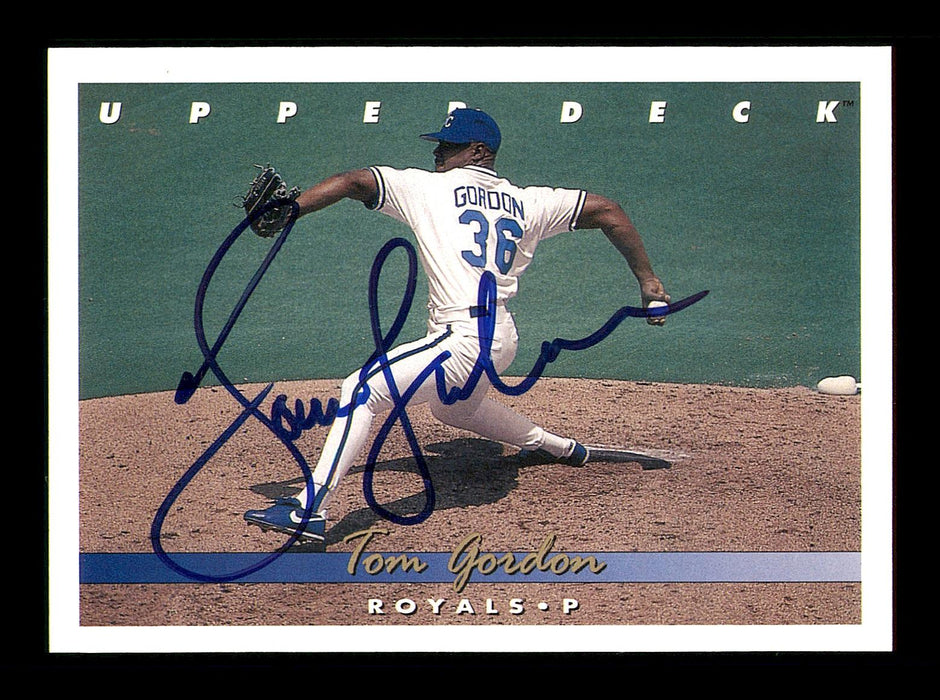 Tom Gordon Autographed 1993 Upper Deck Card #221 Kansas City Royals SKU #184271 - RSA