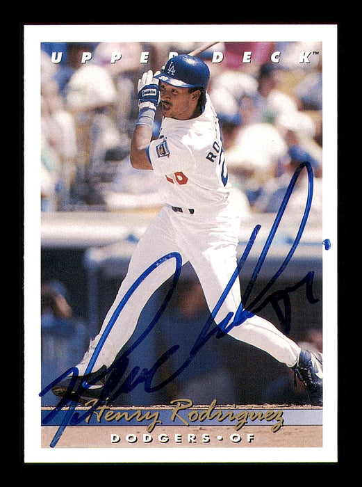 Henry Rodriguez Autographed 1993 Upper Deck Card #391 Los Angeles Dodgers SKU #184285 - RSA