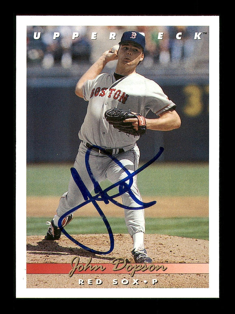 John Dopson Autographed 1993 Upper Deck Card #409 Boston Red Sox SKU #184296 - RSA
