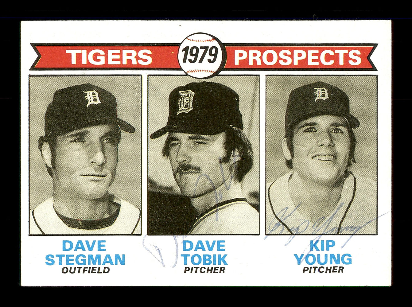 Dave Tobik & Kip Young Autographed 1979 Topps Rookie Card #706 Detroit Tigers SKU #167867 - RSA
