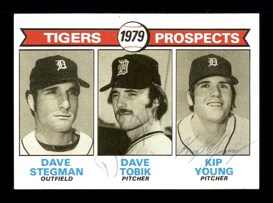 Dave Tobik & Kip Young Autographed 1979 Topps Rookie Card #706 Detroit Tigers SKU #167867 - RSA