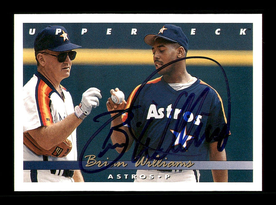 Brian Williams Autographed 1993 Upper Deck Card #286 Houston Astros SKU #184303 - RSA