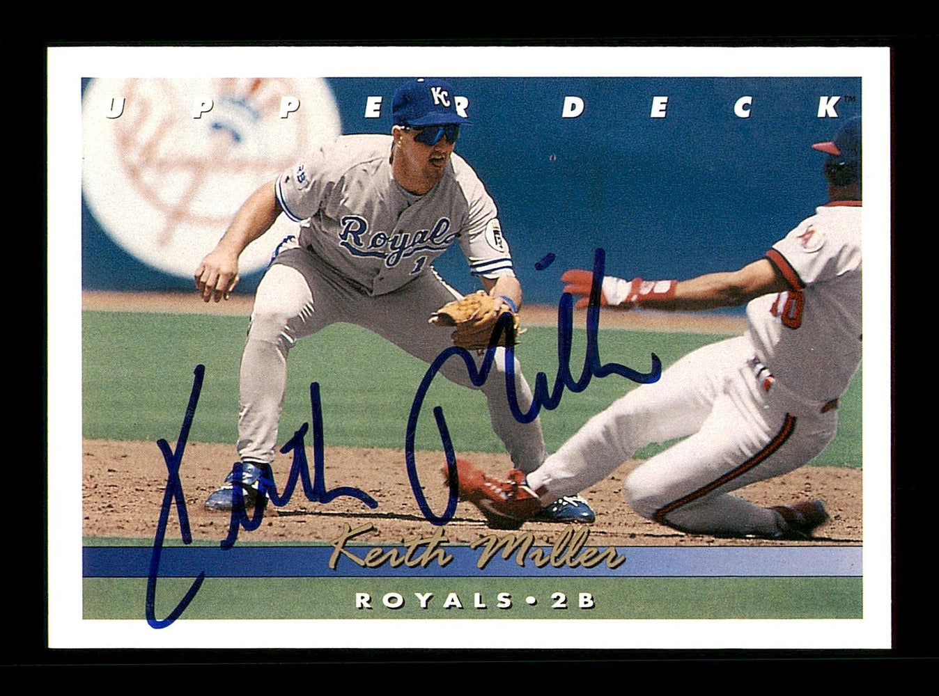 Keith Miller Autographed 1993 Upper Deck Card #302 Kansas City Royals SKU #184305 - RSA