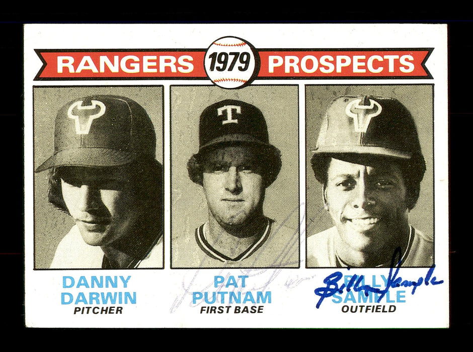Pat Putnam & Billy Sample Autographed 1979 Topps Rookie Card #713 Texas Rangers SKU #167876 - RSA