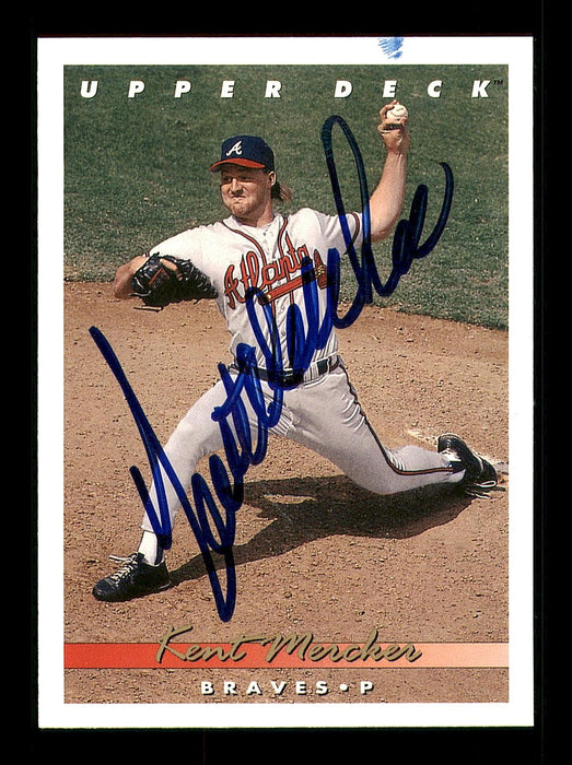 Kent Mercker Autographed 1993 Upper Deck Card #393 Atlanta Braves SKU #184308 - RSA