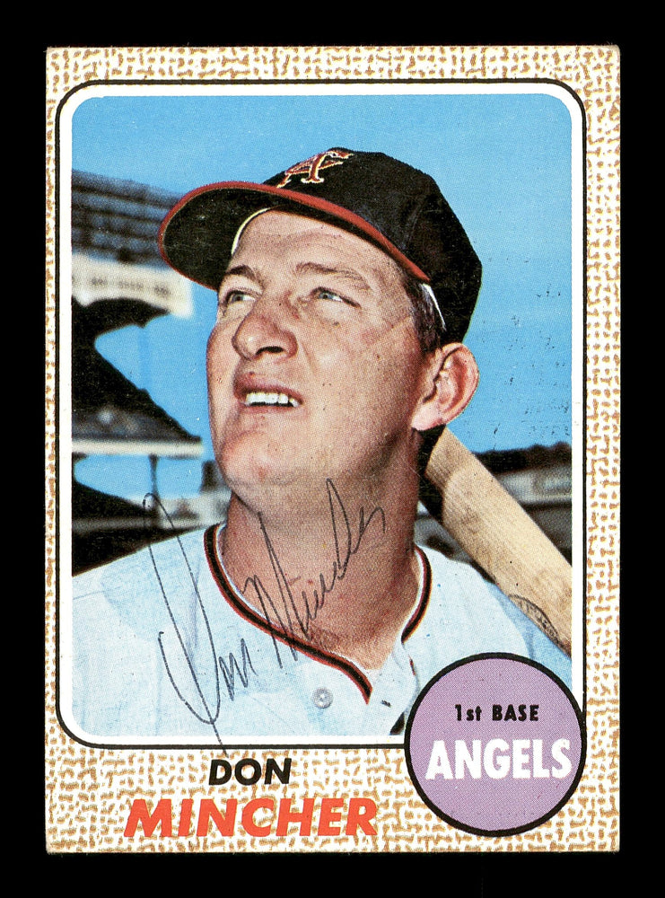 Don Mincher Autographed 1968 Topps Card #75 California Angels SKU #167907 - RSA