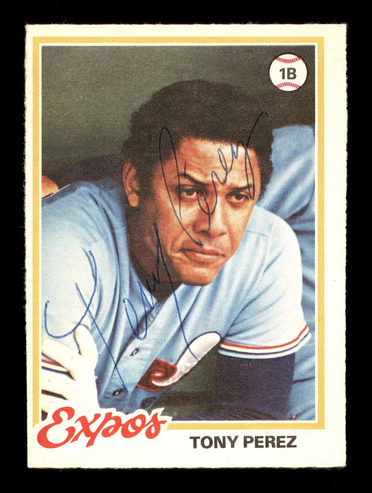 Tony Perez Autographed 1978 O-Pee-Chee Card #90 Montreal Expos SKU #169086 - RSA
