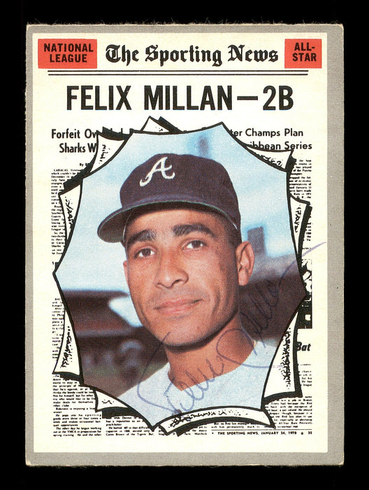 Felix Millan Autographed 1970 O-Pee-Chee Card #452 Atlanta Braves SKU #169118 - RSA